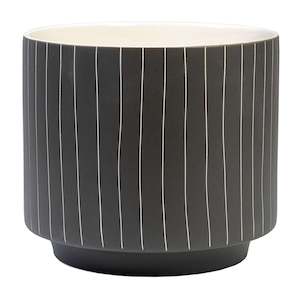 Blurred Lines Dark Grey Pot - Large