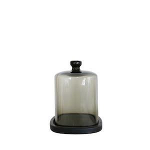 Perfumery Glass Dome with Wooden Base