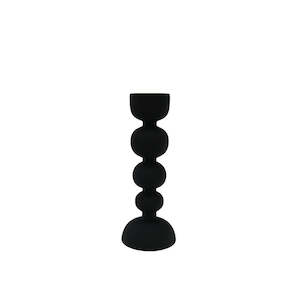 Textured Candle Stick: Black - 18cm
