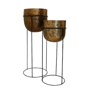 Champagne Ice Buckets: Wine Cooler on Stand - Small