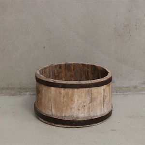 Antique Collections: Antique Wooden Basin - Small