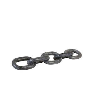 Decors: Rufus Marble Link Sculpture - Black Marble