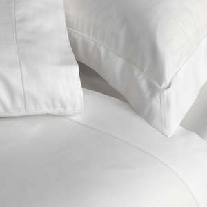 Sheets Sheet Sets: 500TC Flat Sheet: Optic White - Queen