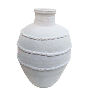 Tuscan Urn in Santorini White - Large