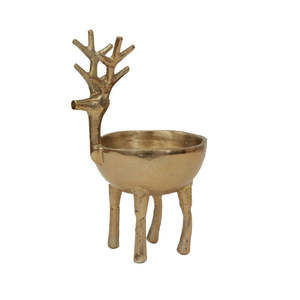 Gifts: Reindeer Sweets Bowl: Gold - Large