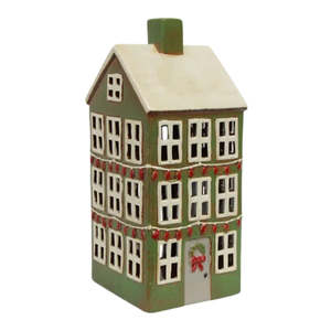 Alsace Tea Light Grande Chalet: Christmas Green