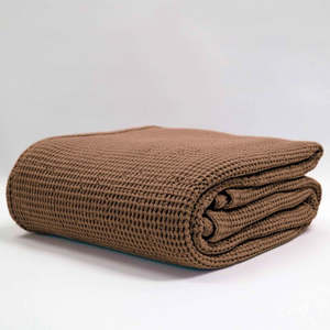 Bed Bath: Newbliss Stonewashed Blanket: Toffee - Large
