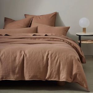 Duvet Covers: Ravello Linen Biscuit Quilt Cover - Queen
