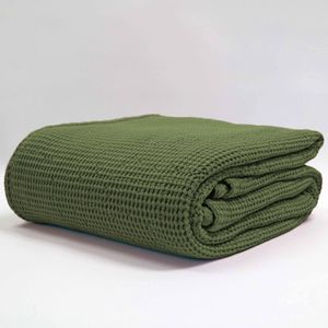 Newbliss Stonewashed Blanket: Olive - Large