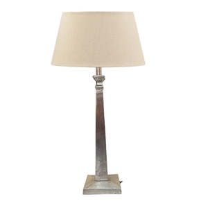 Lighting: Soho Pyramid Lampbase in Pewter Finish