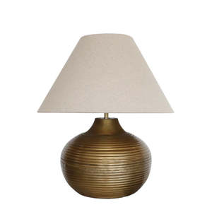 Lighting: Calypso Lampbase in Dark Antique Brass Finish