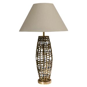 Zurich Metal Weave Lampbase - Old Brass Finish