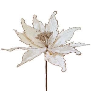 Velvet Poinsettia on Stick - Large
