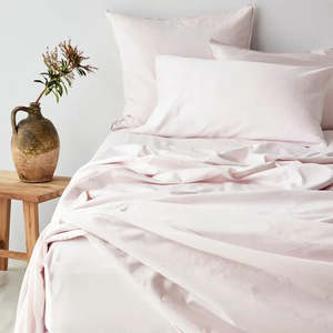 Bed Bath: Soft-washed Cotton Sheet Set: Peony - King