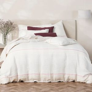 Pure Linen Duvet Cover Set with 2 Pillowcases: Maeve - Queen