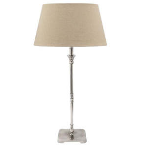 Lighting: Rectangle Tall Lampbase: Antique Silver