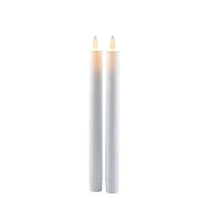 Candles: Sirius Sara Tall Taper LED Candle: White - Set of 2