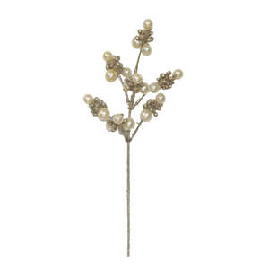 Sale Faux Flowers Foliage: Pearl Pick: Ivory/Tiffany