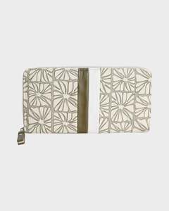 Womens Wallets Purses: Womens Zip Around Bi-Fold Wallet