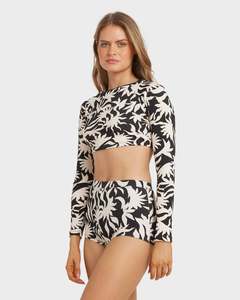 Womens Sale Rash Vests: Womens By My Side Cropped Rash Vest