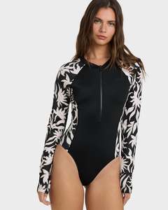 Womens Sale Rash Vests: Womens By My Side Zip Bodysuit Rash Vest