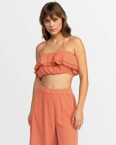 Womens Sale Singlets Tanks: Womens Golden Tropic Halter Top