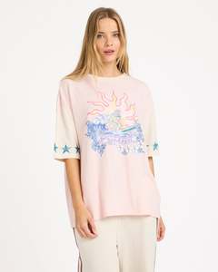 Womens Tropics Co Ringer T-Shirt