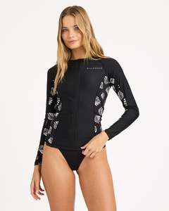 Womens Sandy Shells Off Shore Long Sleeve Rash Vest