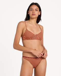 Womens Sale Bikini Tops: Womens Reverberation 90s Longline Bikini Top