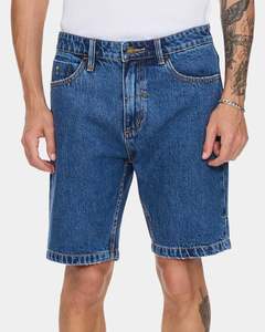 Mens Sale Shorts: Mens Chopped Hem Slim Straight Denim Shorts