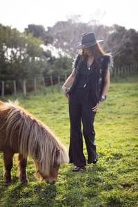 The Midnight Rose: Midnight Rose Linen Embroidered Flares