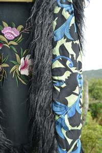 The Midnight Rose: Midnight Rose Vest with Blue Smoke silk lining - size M/L
