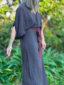 Wandering Rose Wrap Dress - Woodsmoke