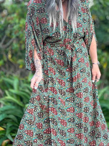 Wandering Rose Wrap Dress - Wild Sage