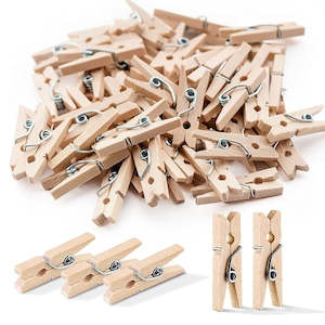 Arts Crafts: 60pcs Mini Wooden Craft Pegs
