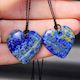 Natural Lapis Lazuli Heart Pendant Necklaces (1BBB262)