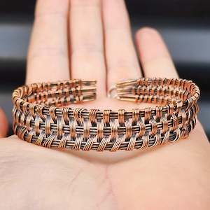 Copper Bracelets: Handmade Copper Wire Wrap Cuff Bracelet