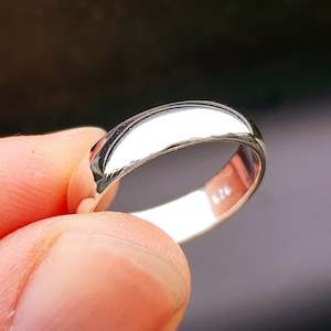 Solid 925 Sterling Silver 5mm Round Band Ring