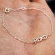 Solid 925 Sterling Silver XoXo Chain Bracelet
