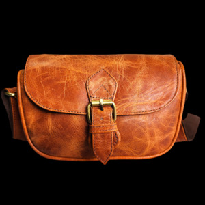 Genuine Leather Hand Bag - Brown