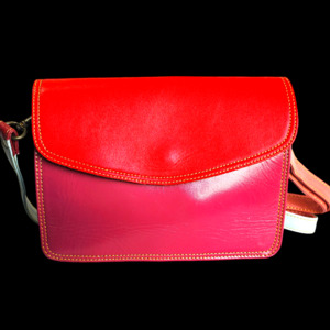 Leather Bags: Genuine Leather Shoulder Bag - Patchwork