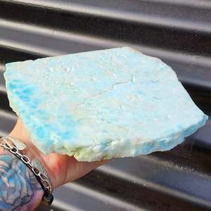 1065g Natural Larimar Raw Carving Slice (R14B479)
