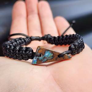 Australian Opal One Off Macrame Bracelet (1A3-810)