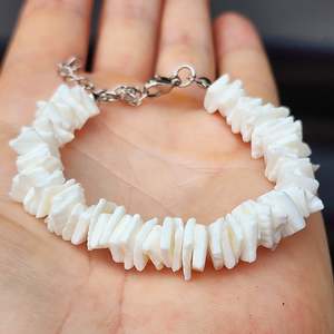 Amber Bracelets: Natural Shell Chip Adjustable Bracelet