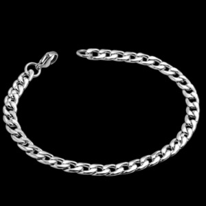 6mm Flat Stainless Steel Chain Bracelet