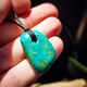 Genuine Arizona Turquoise Freeform Pendant Necklace (1BBB300)