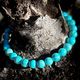 6mm Turquoise Stones Elastic Bracelet