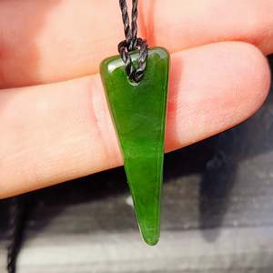 Nephrite Jade / Greenstone Pendant Necklace (AJJC2452)