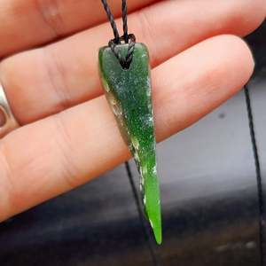 Nephrite Jade / Greenstone Pendant Necklace (AJJC2439)