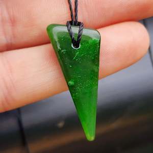 Nephrite Jade / Greenstone Pendant Necklace (AJJC2412)